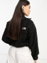 The North Face Glacier wide neck boxy 1/4 zip fleece in black Exclusive at ASOS