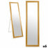 Free standing mirror Brown Wood Crystal 38 x 134 x 2,5 cm (6 Units)