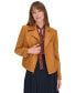 Фото #1 товара Women's Faux-Suede Moto Long-Sleeve Jacket