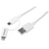 Фото #1 товара StarTech.com 1 m (3 ft.) 2 in 1 Charging Cable - USB to Lightning or Micro-USB for iPhone / iPad / iPod / Android - Apple MFi Certified - Multi Phone Charger - USB 2.0 - 1 m - USB A - Micro-USB B - USB 2.0 - White