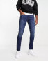 Фото #7 товара Jack & Jones liam skinny jean in dark blue wash