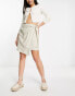 Фото #8 товара NA-KD x Lydia Tomlinson layered mini skirt in beige