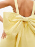 Фото #5 товара ASOS EDITION structured mini dress with statement bow back detail in yellow