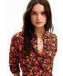 ფოტო #4 პროდუქტის Women's Short floral shirt dress