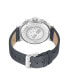 ფოტო #3 პროდუქტის Men's Quartz Pancher Gray Genuine Leather Strap Watch, 46mm