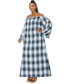 ფოტო #2 პროდუქტის Plus Size Zoe Flannel Maxi Dress