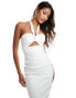 Фото #2 товара Vesper cross halter midaxi dress in ivory