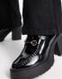 ASOS DESIGN loafers in black patent faux leather