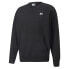 Puma Downtown Waffle Crew Neck Sweatshirt Mens Black Casual Tops 53567101