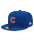 ფოტო #4 პროდუქტის Men's Royal Chicago Cubs 2016 World Series Champions Citrus Pop UV 59FIFTY Fitted Hat
