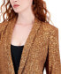 Фото #3 товара Women's Sequin Shawl-Collar Blazer