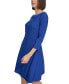 Фото #4 товара Petite 3/4-Sleeve Textured Knit Dress