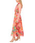 Women's Sleeveless Tie-Neck Tiered Maxi Dress