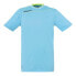 UHLSPORT Stream 3.0 short sleeve T-shirt Iceblue / Fluo Yellow / Black, 2XS - фото #2