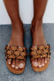 Фото #1 товара Flat slider sandals with knots ZARA