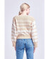 Фото #3 товара Women's V-neck Striped Sweater