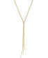 Фото #1 товара Italian Gold tassel Lariat Long Necklace in 14k Gold-Plated Sterling Silver