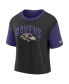 Фото #3 товара Women's Purple, Black Baltimore Ravens High Hip Fashion T-shirt
