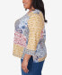 Фото #2 товара Plus Size Scottsdale Abstract Patchwork Button Down Top