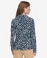 Women's Printed Button-Front Blouse