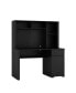 Multi-functional Home Office Work Desk with Storage, Charger, and Lockable Drawer