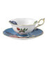 Фото #1 товара Wonderlust Sapphire Garden 2 Piece Teacup Saucer Set