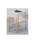 Фото #2 товара Coleen Side Table in White & Brass 82298