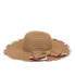 Фото #1 товара Соломенная шляпа с цветами Shico Розовая