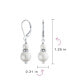 ფოტო #4 პროდუქტის Bridal Edged Rondel Bead Double White Freshwater Cultured Pearl Pear Shape Teardrop Dangle Earrings Sterling Silver Lever back Wedding June Birthstone