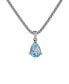 Фото #1 товара Macy's sky Blue Topaz Pear Pendant Necklace (2-1/2 ct. t.w.) in Sterling Silver, 17" + 1-1/5" extender