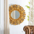 Wall mirror 108 x 3,5 x 108 cm Crystal Golden Wood