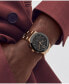 ფოტო #4 პროდუქტის Men's Bold Fusion Swiss Quartz Chronograph Bronze PVD Bracelet Watch 44mm