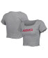 ფოტო #1 პროდუქტის Women's Gray Texas A&M Aggies Baby Rib Lettuce-Edge Trim T-shirt