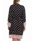 ფოტო #2 პროდუქტის Tobey Plus Size Modal Hearts Robe Trimmed in Contrast Lace with Self Tie Sash