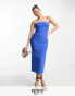 Фото #2 товара Forever New Petite bandeau maxi dress with cut out in blue