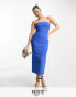 Фото #1 товара Forever New Petite bandeau maxi dress with cut out in blue