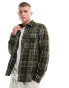 Фото #1 товара ONLY & SONS flannel check overshirt in khaki