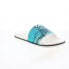 Фото #2 товара Robert Graham Washed Up RG5639F Mens Blue Leather Slides Sandals Shoes