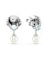 ფოტო #1 პროდუქტის Shell, Blue, Rhodium Plated Idyllia Drop Earrings