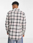 Фото #2 товара French Connection long sleeve multi check flannel shirt in ecru