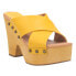 Dingo Driftwood Studded Platform Womens Yellow Casual Sandals DI849-700