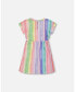 Girl French Terry Dress Rainbow Stripe - Toddler|Child