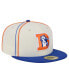 Фото #3 товара Men's Cream Denver Broncos Soutache 59FIFTY Fitted Hat