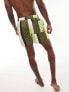 Фото #3 товара Topman stripe swim shorts in green