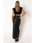 Women's Jade Vegan Leather Column Skirt