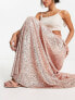 ASOS DESIGN sequin pleated midi skirt in rose gold