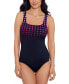 Фото #1 товара Women's Dotted Tank One-Piece Swimsuit