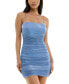 ფოტო #1 პროდუქტის Juniors' Lurex Shirred Cut-Out Mini Dress