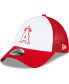 ფოტო #1 პროდუქტის Men's Red, White Los Angeles Angels 2023 On-Field Batting Practice 39THIRTY Flex Hat