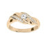 Elegant gold-plated ring with clear zircons PO/SR08997E